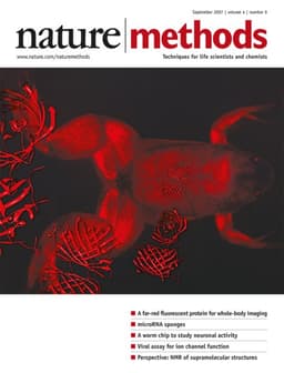 Обложка Nature Methods, сентябрь 2007 года: флуоресцентный белок Katushka